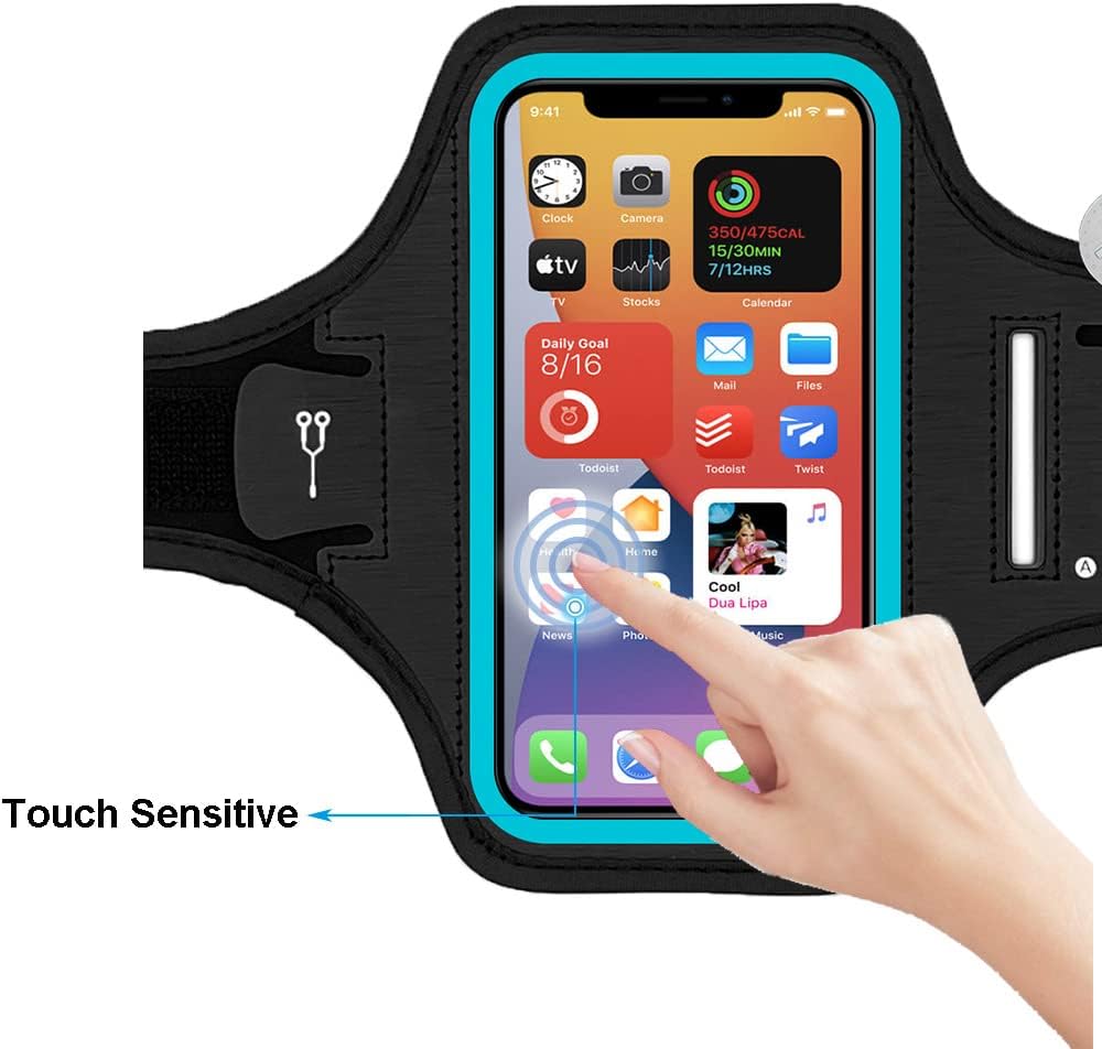 AMERTEER Armband Phone Holder For Running With Key HolderMobile AccessoriesUnique Zipper Slot DesignThe zippered pocket holds your car keys and small valuables. Highly Sensitive Touch ScreenCell phone armbands ultra clear and sensitive screen enables you